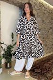 Kenya Tiered Midi Dress Naturals